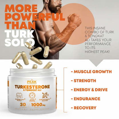 Alpha Muscle Stack – 2000mg Total Strength Formula | Turkesterone + Tongkat Ali + Fadogia Agrestis